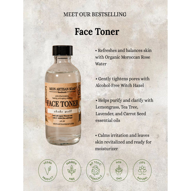 MION Artisan Soap Co. Face Toner | Correcting & Balancing pH Light Gray