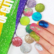 Rude Cosmetics United Shades of Glitter -  21 Pressed Glitter Eyeshadow Palette Eyeshadow Palette Light Gray United Shades of Glitter