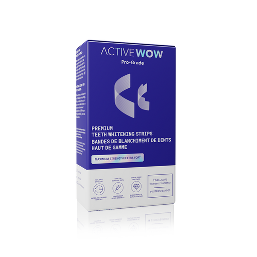 Active Wow Teeth Whitening Strips - Premium Midnight Blue