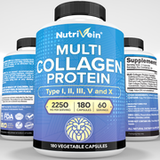 Nutrivein Nutrivein Premium Multi Collagen Pills 2250 mg  - 180 Capsules DV-BCOM-KBOG Lavender
