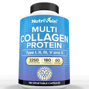 Nutrivein Nutrivein Premium Multi Collagen Pills 2250 mg  - 180 Capsules DV-BCOM-KBOG White Smoke