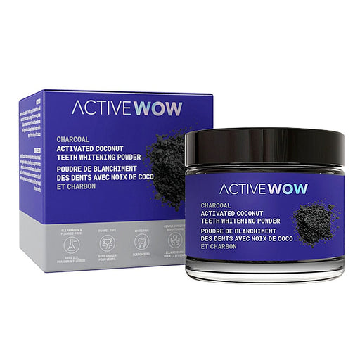 Active Wow Activated Charcoal Teeth Whitening Powder AW Oral Care White Smoke Spearmint,Vanilla,Original