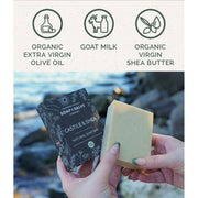 Chagrin Valley Soap & Salve Natural Soap: Castile & Shea Soap Seashell Full Bar 5.6 oz,Travel Size Bar 1.7 oz