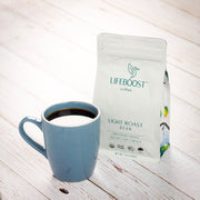 Lifeboost Coffee Optimist Light Roast Light Roast Light Gray Whole Bean / 1,Whole Bean / 3,Whole Bean / 6,Ground / 1,Ground / 3,Ground / 6