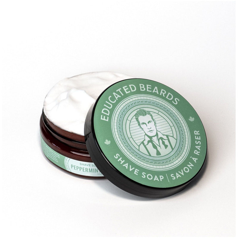 Educated Beards Educated Beards Peppermint & Cedarwood Shave Soap 4 oz Shave Soap Dark Slate Gray