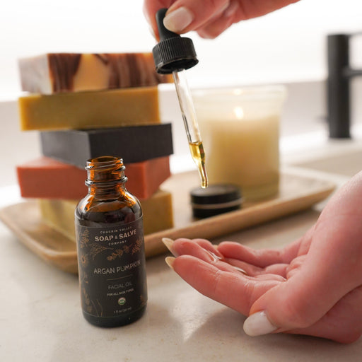 Chagrin Valley Soap & Salve Facial Oil: Argan Pumpkin Facial Oil White Smoke 1 fl oz Bottle