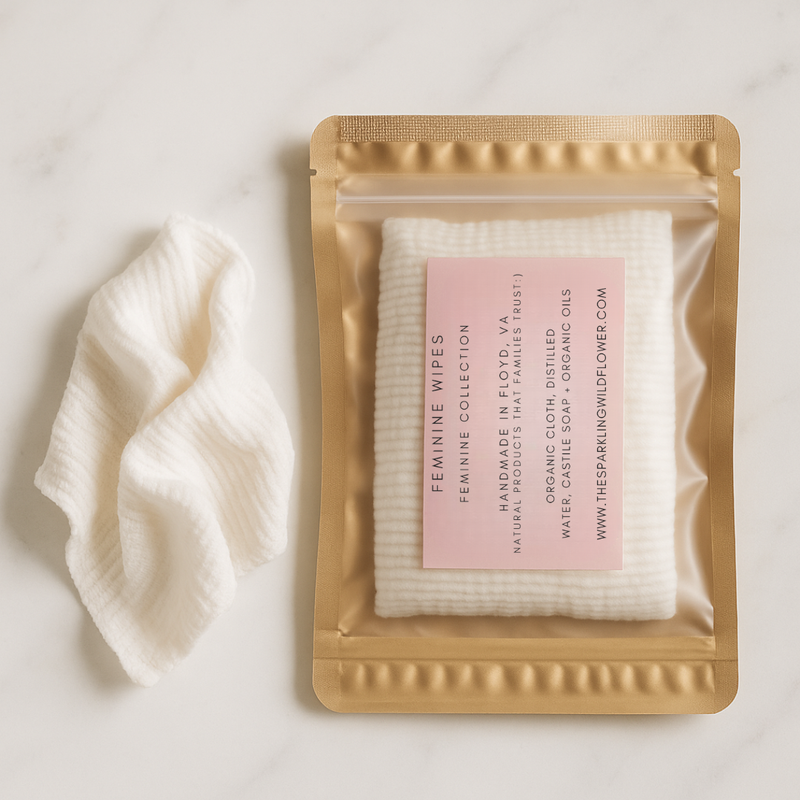 Sparkling Wildflower LLC. Feminine Wipes Feminine Care Light Gray