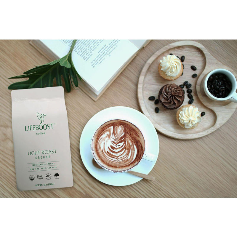 Lifeboost Coffee Optimist Light Roast Light Roast Rosy Brown Whole Bean / 1,Whole Bean / 3,Whole Bean / 6,Ground / 1,Ground / 3,Ground / 6