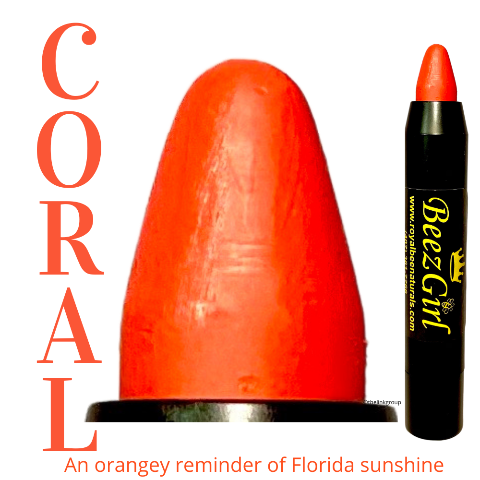 Honey Bee BeezGirl Essential Lipstick Pencil Beauty White Smoke Coral