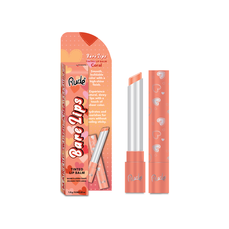Rude Cosmetics Bare Lips Tinted Lip Balm Lip Balm White Smoke Coral
