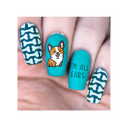 UberChic Beauty Corgi Love Stamping Plate Gray