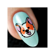 UberChic Beauty Corgi Love Stamping Plate Black