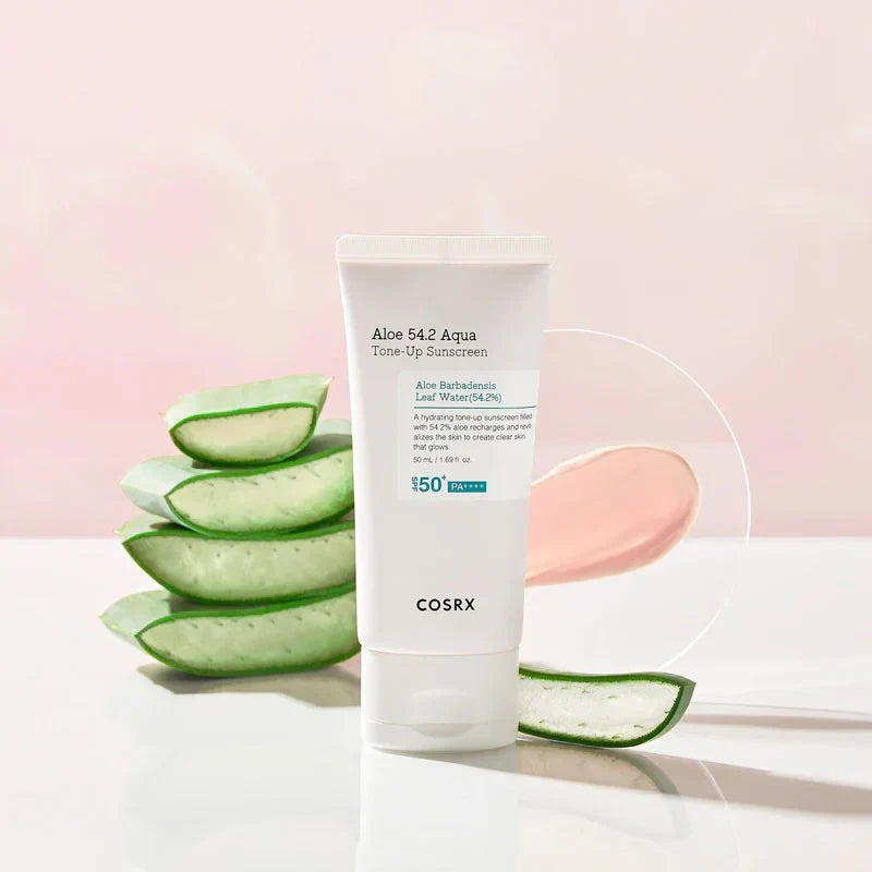 AsiaBeautyMall Cosrx Aloe 54.2 Aqua Tone-Up Sunscreen SPF50+ PA++++ Sunscreen Light Gray