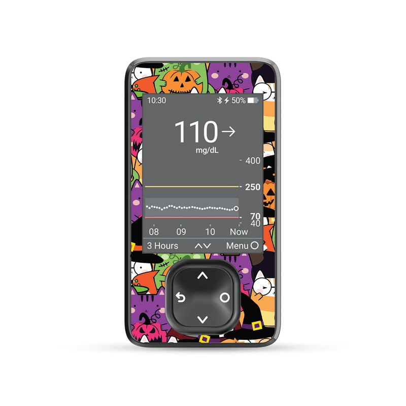 Peelz Costume Cats DEXCOM G7 and Stelo and G6 Touchscreen Receiver Sticker Peelz/Stickers Dim Gray