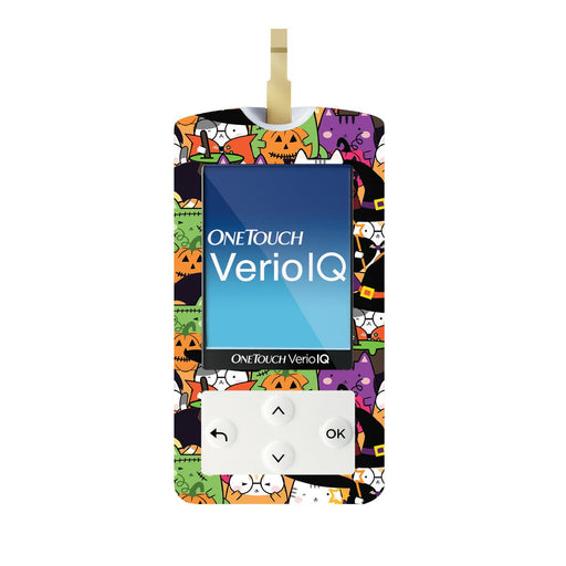 Peelz Costume Cats for OneTouch Verio IQ Glucometer Peelz/Stickers White Smoke