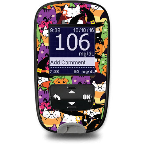 Peelz Costume Cats for the Accu-Chek Guide Glucometer Peelz/Stickers White Smoke