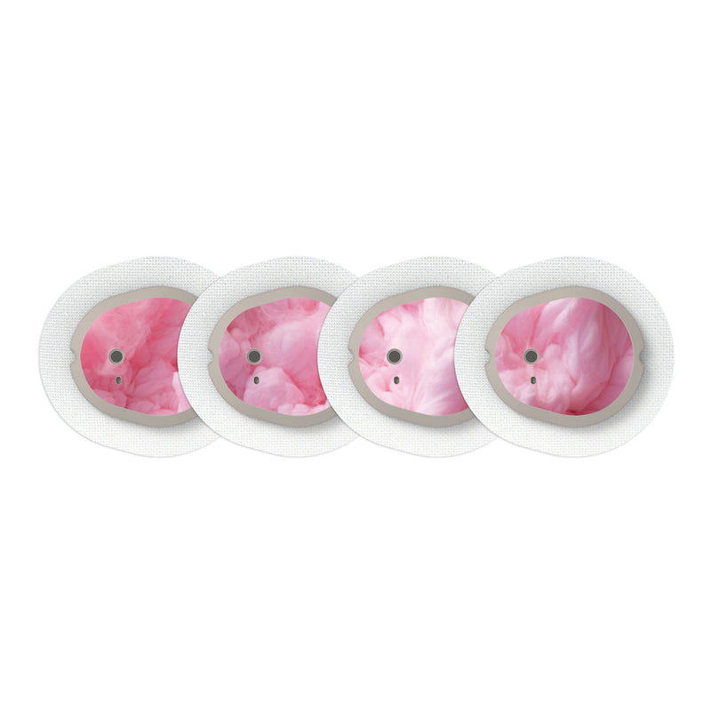 Peelz Cotton Candy Sticker Designed for the DEXCOM G7 and Stelo Transmitter Peelz/Stickers White Smoke 4-pack (Set of 4 Stickers)