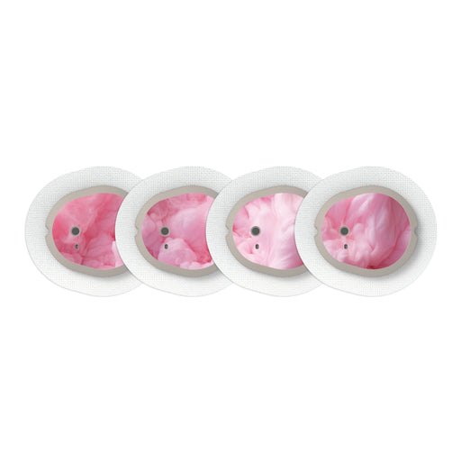 Peelz Cotton Candy Sticker Designed for the DEXCOM G7 and Stelo Transmitter Peelz/Stickers White Smoke 4-pack (Set of 4 Stickers)