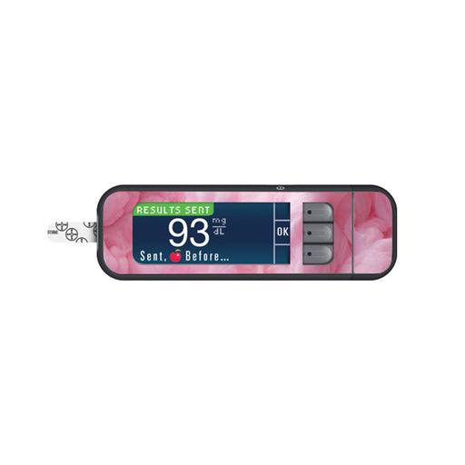 Peelz Cotton Candy Sticker for Bayer Contour Next Glucometer Peelz/Stickers White Smoke