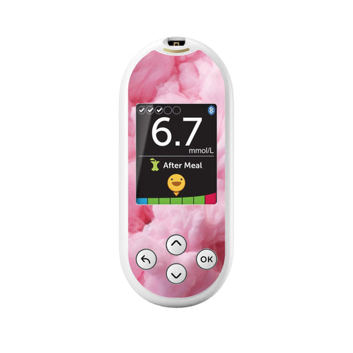 Peelz Cotton Candy for OneTouch Verio Reflect Glucometer Peelz/Stickers White Smoke