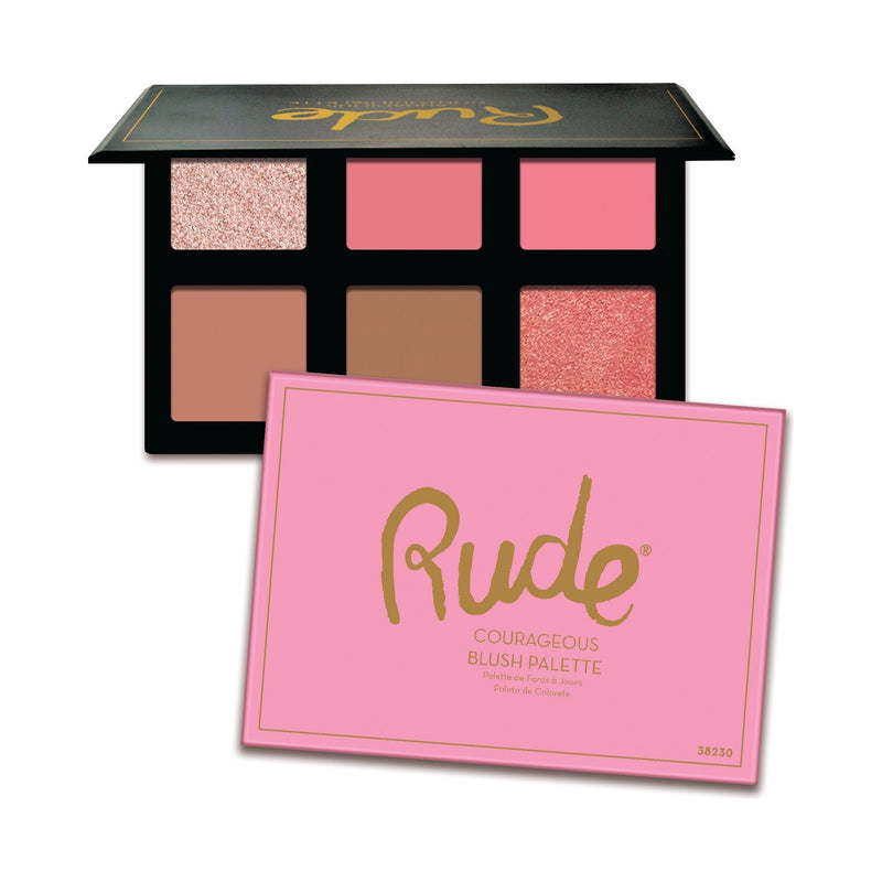 Rude Cosmetics Courageous Blush Palette Face Palettes Pale Violet Red