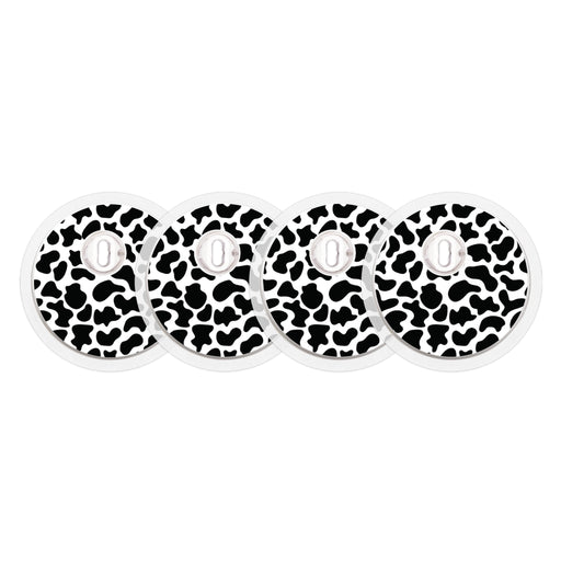 Peelz Cow Print Sticker Designed for the FreeStyle Libre 3 Plus & Lingo  Sensor Peelz/Stickers White Smoke 4-pack (Set of 4 Stickers)