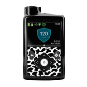 Peelz Cow Print Sticker for Medtronic MiniMed 770G & 780G Peelz/Stickers Black Front Peelz