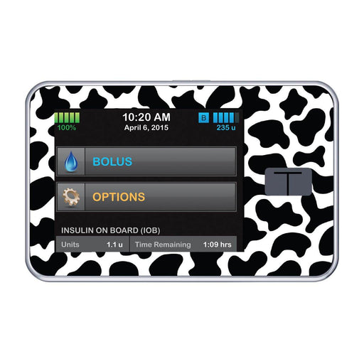 Peelz Cow Print Sticker for Tandem t:slim Peelz/Stickers Black