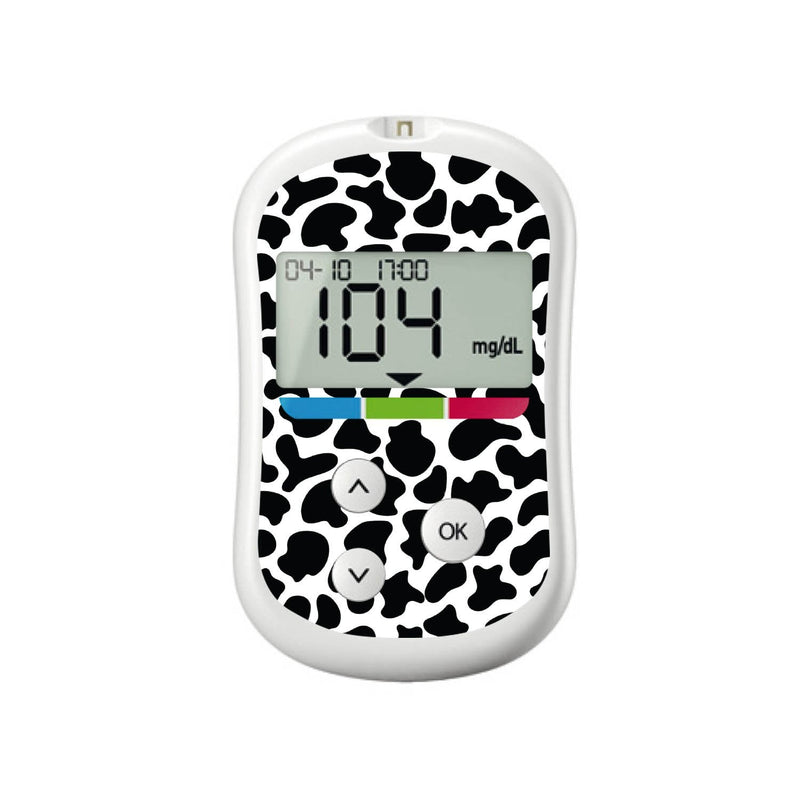 Peelz Cow Print for OneTouch Verio Flex Glucometer Peelz/Stickers White Smoke