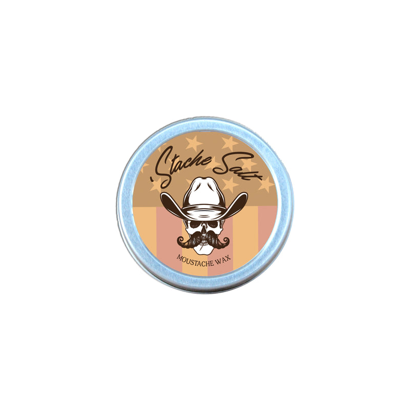 Stache Salt Moustache Wax Cowboy - Medium Hold Moustache & Beard Wax Moustache Wax Tan
