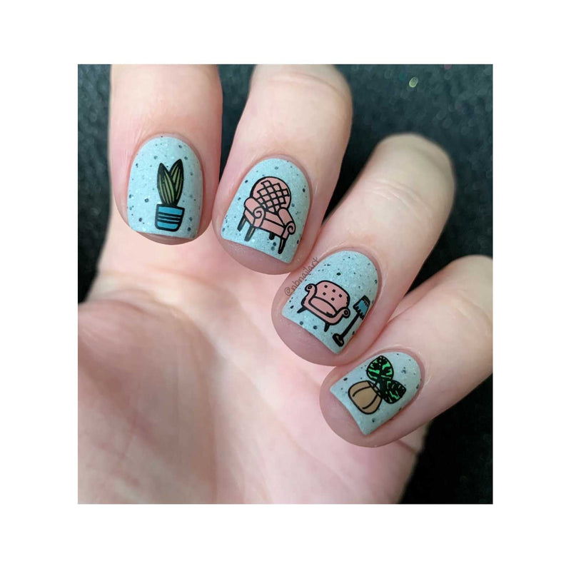 UberChic Beauty Cozy At Home Stamping Plate Dark Gray
