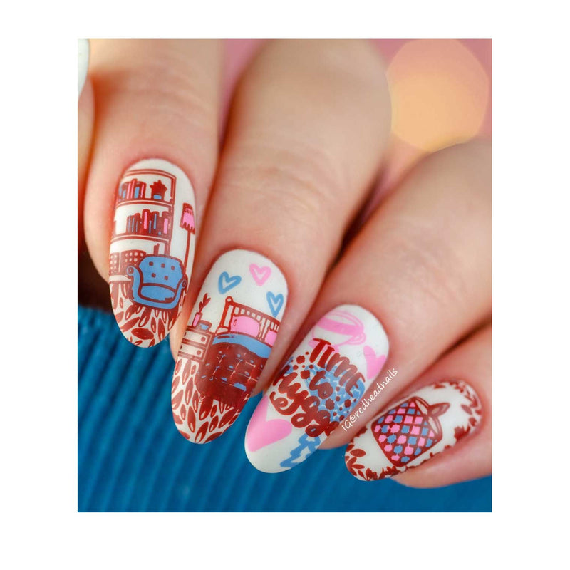 UberChic Beauty Cozy At Home Stamping Plate Rosy Brown