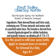 By Robin Creations Knot Today, Charley Horse - Electrolyte Spray for Muscle Cramps, PMS, Runner's Cramps & Growing Pains Skin Care White Smoke 3.4oz Glass Bottle,8oz Biodegradable Bottle,10oz Plastic Flairosol Bottle,8.5oz Refill Pouch,17oz Refill Pouch