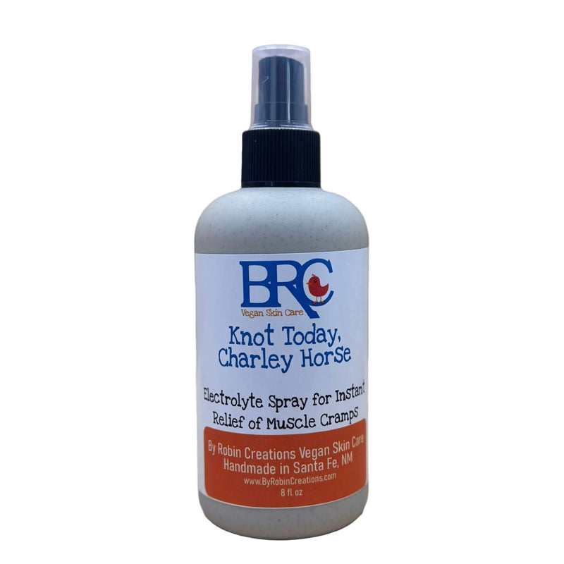 By Robin Creations Knot Today, Charley Horse - Electrolyte Spray for Muscle Cramps, PMS, Runner's Cramps & Growing Pains Skin Care White Smoke 8oz Biodegradable Bottle