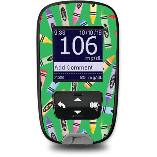 Peelz Crayons Sticker for the Accu-Chek Guide Glucometer Peelz/Stickers White Smoke