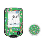 Peelz Crayons for Freestyle Libre 2 Peelz/Stickers White Smoke Receiver + Sensor