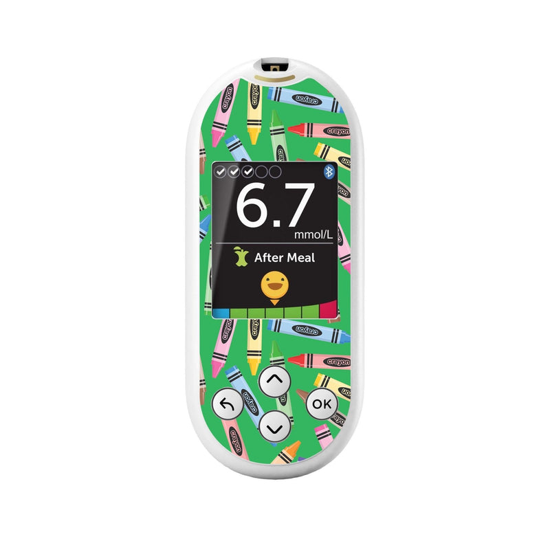 Peelz Crayons for OneTouch Verio Reflect Glucometer Peelz/Stickers White Smoke