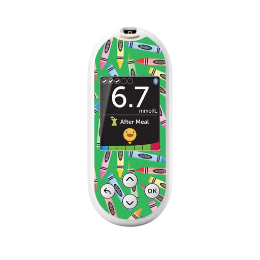 Peelz Crayons for OneTouch Verio Reflect Glucometer Peelz/Stickers White Smoke