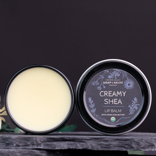 Chagrin Valley Soap & Salve Lip Balm: Creamy Shea Butter Lip Balm Dark Slate Gray 0.5 fl oz Tin