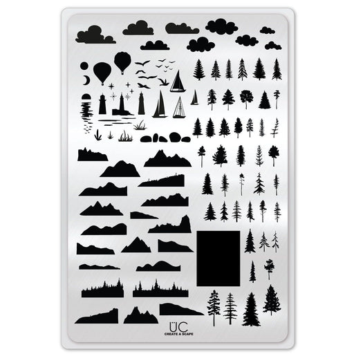 UberChic Beauty Create-A-Scape Stamping Plate Black