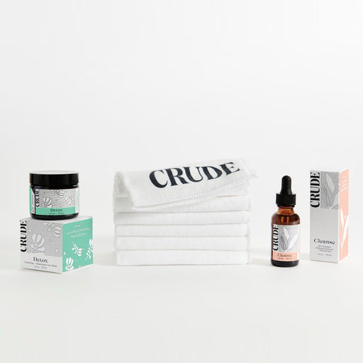 CRUDE Personal Care Oil-Cleansing Starter Kit Kit White Smoke White,Gray
