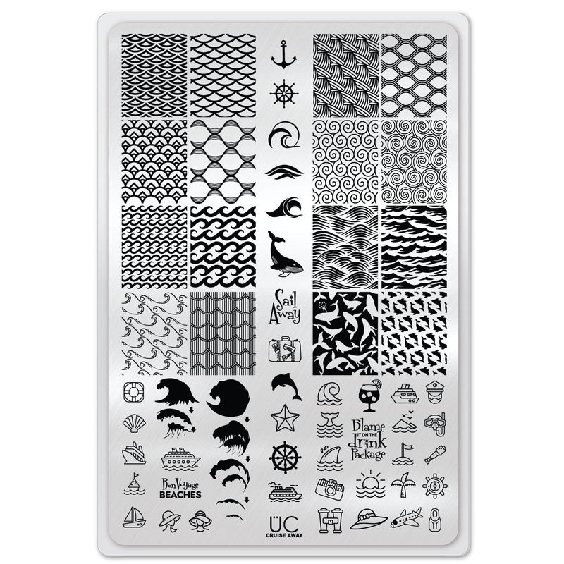 UberChic Beauty Cruise Away Stamping Plate Light Gray