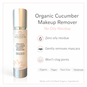 Glimmer Goddess® Organic Skin Care Organic Cucumber Makeup Remover – No Oily Residue Cleansers & Scrubs White Smoke