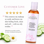 Glimmer Goddess® Organic Skin Care Organic Cucumber Makeup Remover – No Oily Residue Cleansers & Scrubs White Smoke