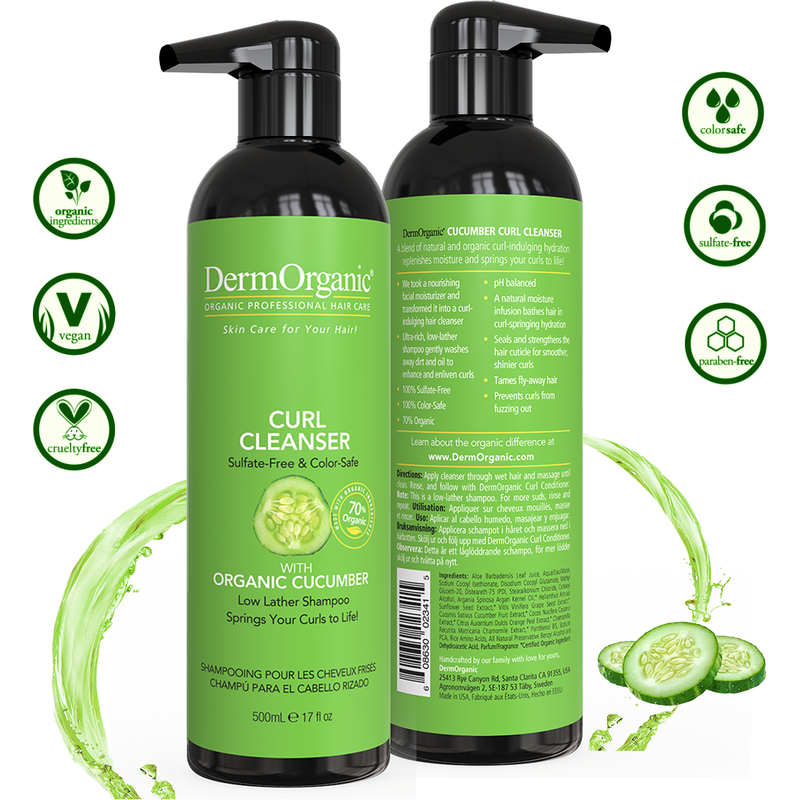 DermOrganic Official Shop Curl Shampoo Shampoo Yellow Green 16.9 fl oz (500ml)