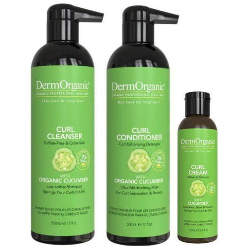 DermOrganic Official Shop Curl Care Trio - FREE Gift Included Dark Sea Green