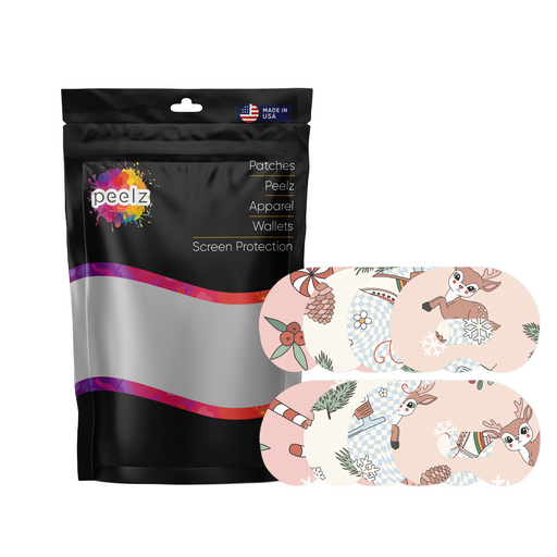 Peelz Cute Christmas Variety Medtronic Guardian Connect Patch Tape - Pump Peelz Patch Medical Tape White Smoke 12-Pack (Set of 12 Patches),4-Pack (Set of 4 Patches)