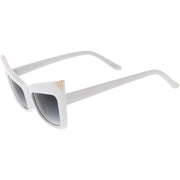 zeroUV New York Celebrity Fashion Pointed Cat Eye Sunglasses 8181 Sunglasses White Smoke Black,Tortoise,Red Lavender,Creme,White