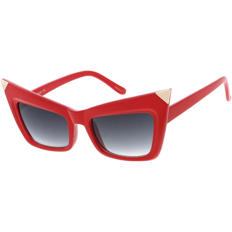 zeroUV New York Celebrity Fashion Pointed Cat Eye Sunglasses 8181 Sunglasses White Smoke Black,Tortoise,Red Lavender,Creme,White