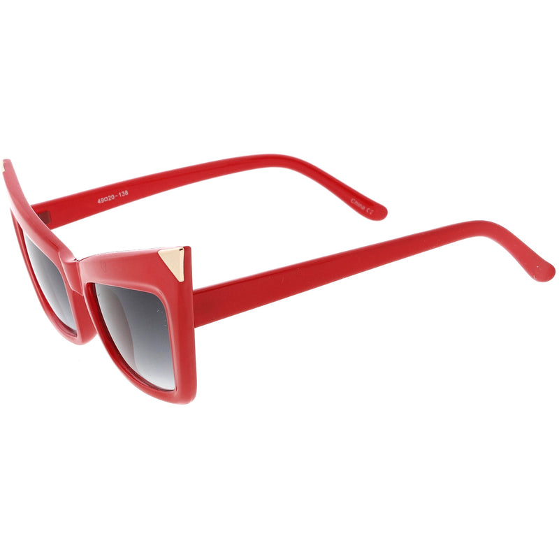 zeroUV New York Celebrity Fashion Pointed Cat Eye Sunglasses 8181 Sunglasses White Smoke Black,Tortoise,Red Lavender,Creme,White